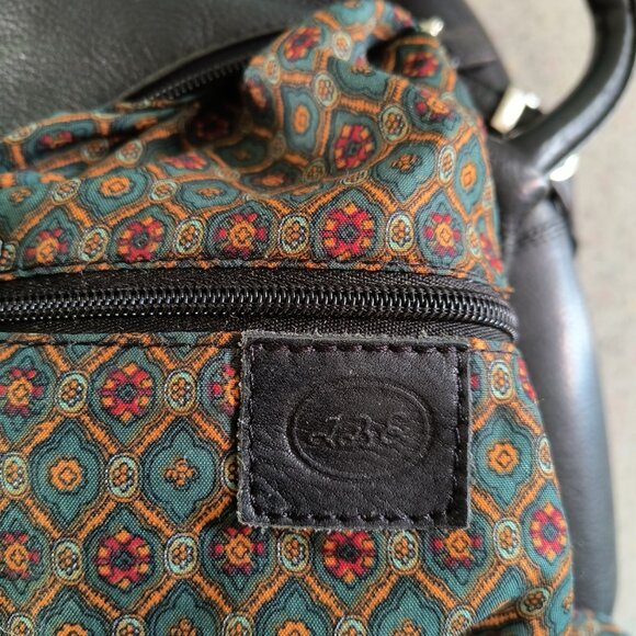 Vintage Leather Patchwork color block knapsack/backpack - Picture 5 of 6